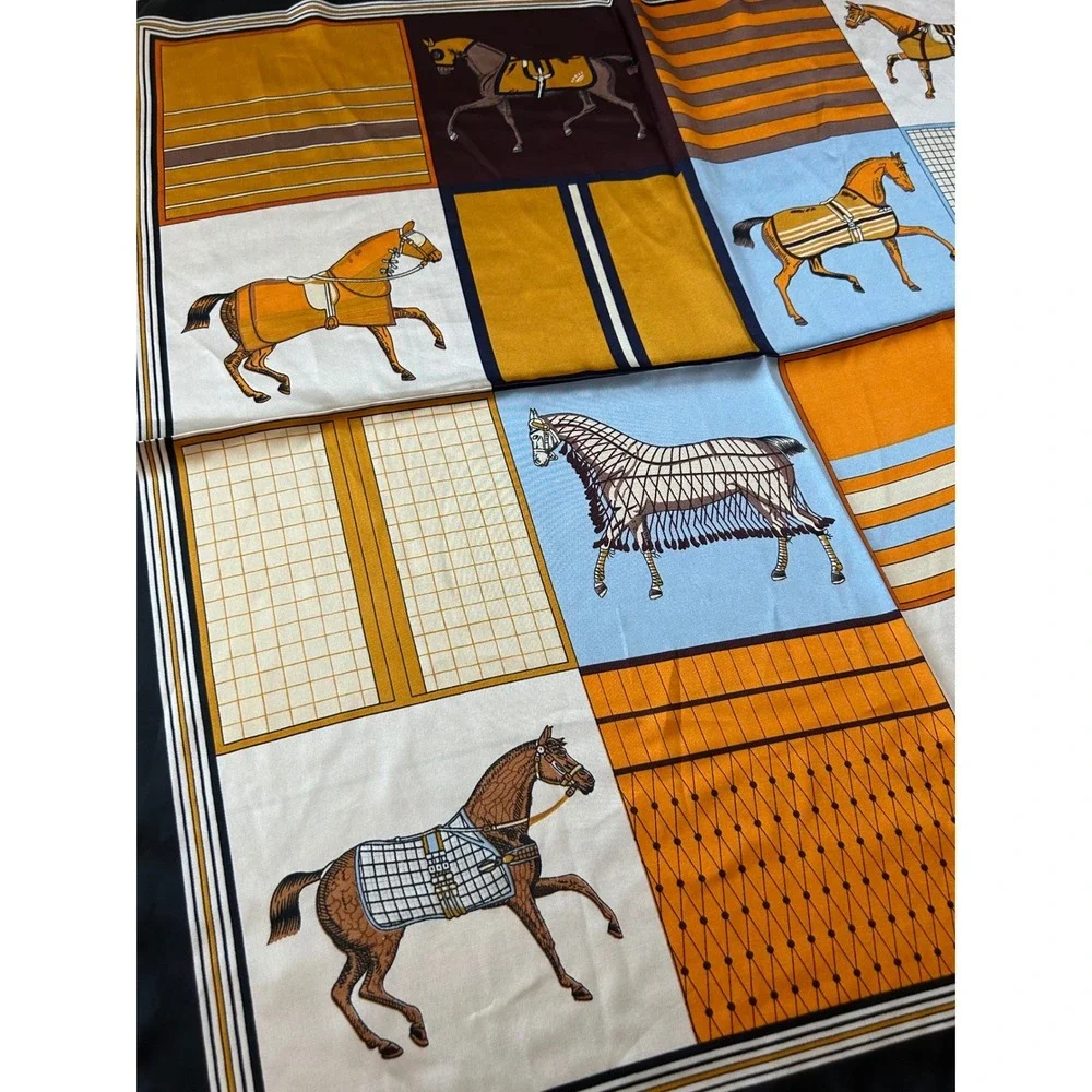 Horse Print Square Equestrian Preppy